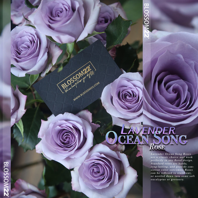 紫玫瑰桔梗大丁花束｜Purple Roses, Eustoma ＆ Carnation (Purple Forest)