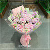 12淺粉庭園玫瑰紫羅蘭花束｜Pink Ohara Garden Roses Violet Bouquet （母親節花束)