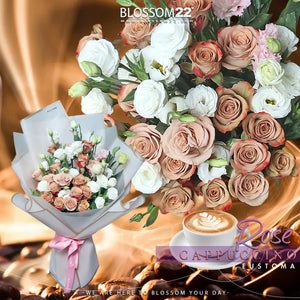 19 咖啡玫瑰桔梗花束｜19 Cappuccino Rose & Eustoma Bouquet (19 Cappuccino)