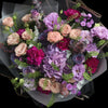 霧灰紫咖啡玫瑰繡球花束｜Purple Soot & Cappuccino Roses, Hydrangea Bouquet (Purple Soot)