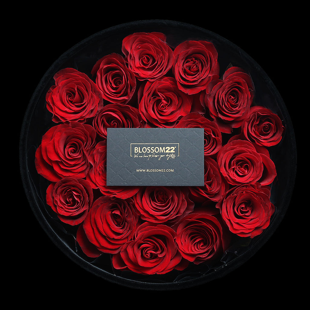 Red Rose Gift Box (18-20 Fresh Roses) 紅玫瑰花盒