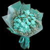 蒂芬妮大小玫瑰繡球花束 ｜Tiffany Blue Mixed Roses & Hydrangea Bouquet（T.B. Mix)