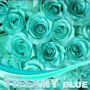 99 蒂芬妮藍玫瑰鮮花束｜99 Tiffany Blue Dyeing Rose Bouquet (情人節花束）