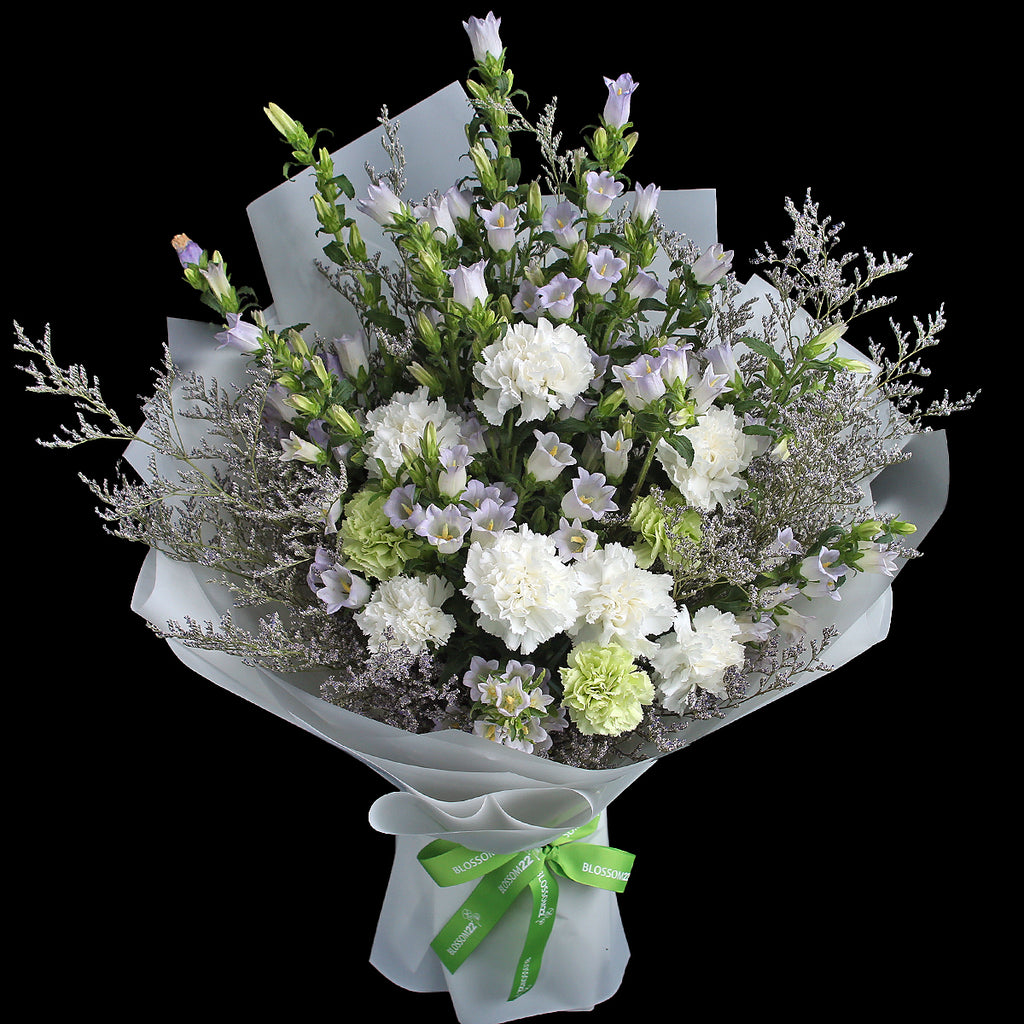 混色康乃馨風鈴花束｜Mixed Carnation Bell Flower Bouquet