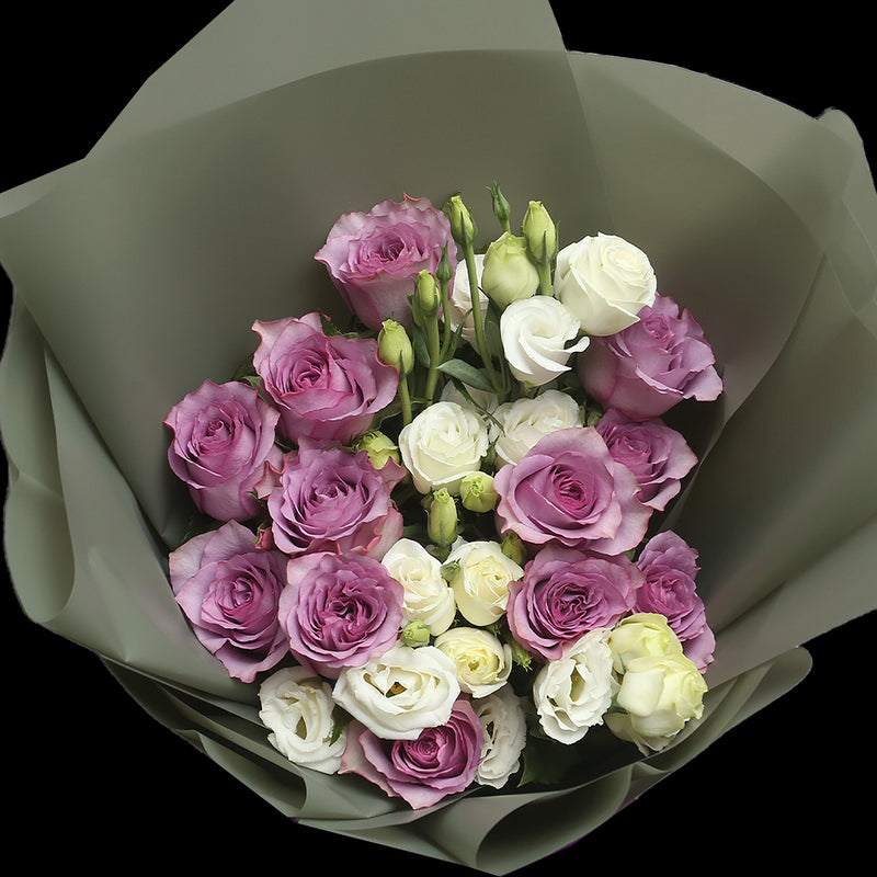 12枝 紫玫瑰桔梗鮮花束｜12 Purple Roses Bell flower Bouquet fresh bouquet 鮮花束 BLOSSOM22