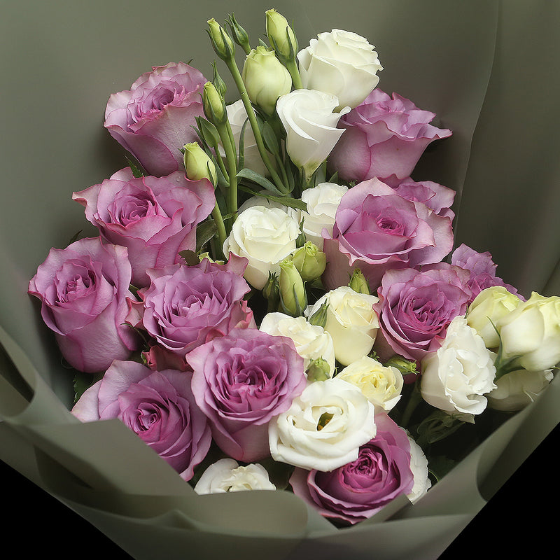 12枝 紫玫瑰桔梗鮮花束｜12 Purple Roses Bell flower Bouquet fresh bouquet 鮮花束 BLOSSOM22