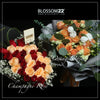 19枝 粉橙玫瑰花束｜19 Honey Orange Roses Bouquet (Carrot) 花束 bouquet 鮮花束 BLOSSOM22