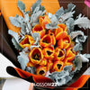 19枝 橙色鬱金香花束 ｜19 Orange Tulips Bouquet (Orange Road 橙路 ） 花束 bouquet 鮮花束 BLOSSOM22