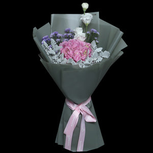 粉繡球桔梗鮮花束｜Pink Hydrangea ＆Eustoma Bouquet fresh bouquet 鮮花束 BLOSSOM22