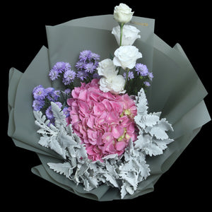 粉繡球桔梗鮮花束｜Pink Hydrangea ＆Eustoma Bouquet fresh bouquet 鮮花束 BLOSSOM22