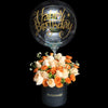 橙色汽球皮革鮮花桶｜Orange Balloon Flower Bucket Fresh Flower Gift Box Blossom22°