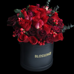 Red Balloon Flower Bucket｜紅色汽球皮革鮮花桶 Fresh Flower Gift Box Blossom22°