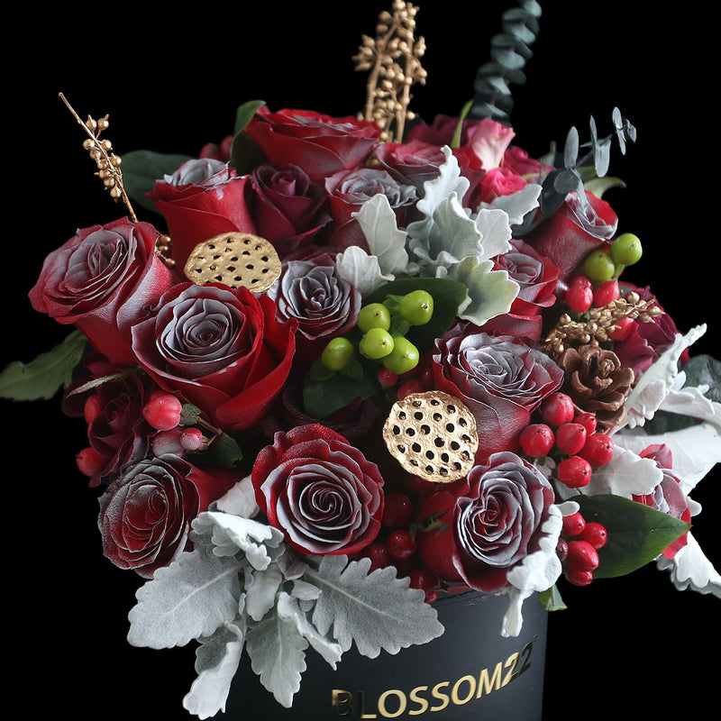 聖誕汽球皮革鮮花桶｜Xmas Balloon Flower Bucket Fresh Flower Gift Box Blossom22°