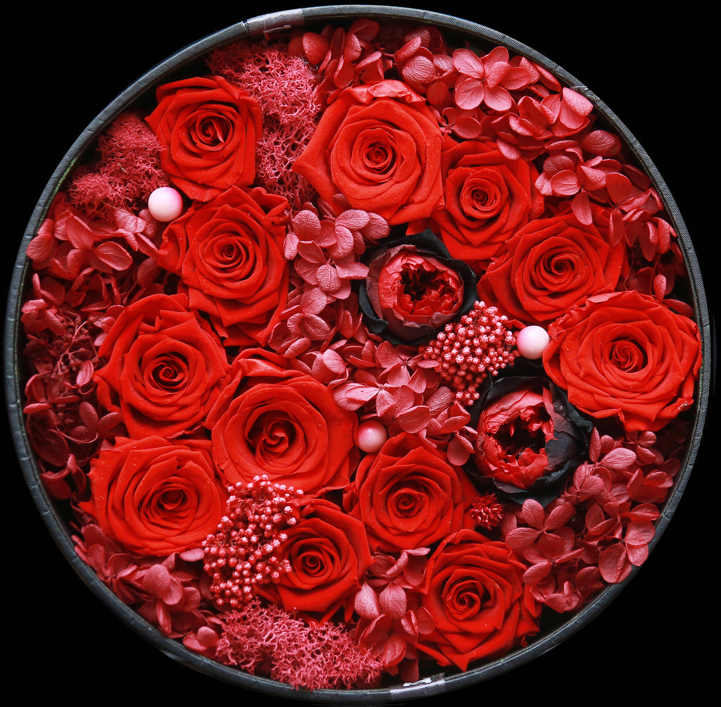 紅色保鮮花禮盒｜Red Preserved Flower Gift Box  Blossom22hk