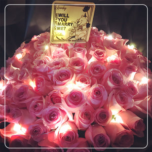 99枝 粉玫瑰求婚花束｜99 Pink Roses Bouquet (Signature Style)｜情人節花 fresh bouquet 鮮花束 Blossom22°