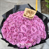 99枝 紫玫瑰求婚花束｜99 Purple Roses Bouquet (Signature Style)｜情人節花 fresh bouquet 鮮花束 Blossom22°