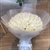 99枝 純白玫瑰求婚花束｜99 Pure White Roses Bouquet (Signature Style)｜情人節花 fresh bouquet 鮮花束 Blossom22°