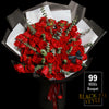 99枝 紅玫瑰求婚花束 ｜99 Red Roses Bouquet (Black Tie Style)｜情人節花 fresh bouquet 鮮花束 Blossom22°