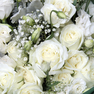 White Rose & Acacia Bouquet 白玫瑰及桔梗 Wedding Bouquet 結婚花球 Blossom22°
