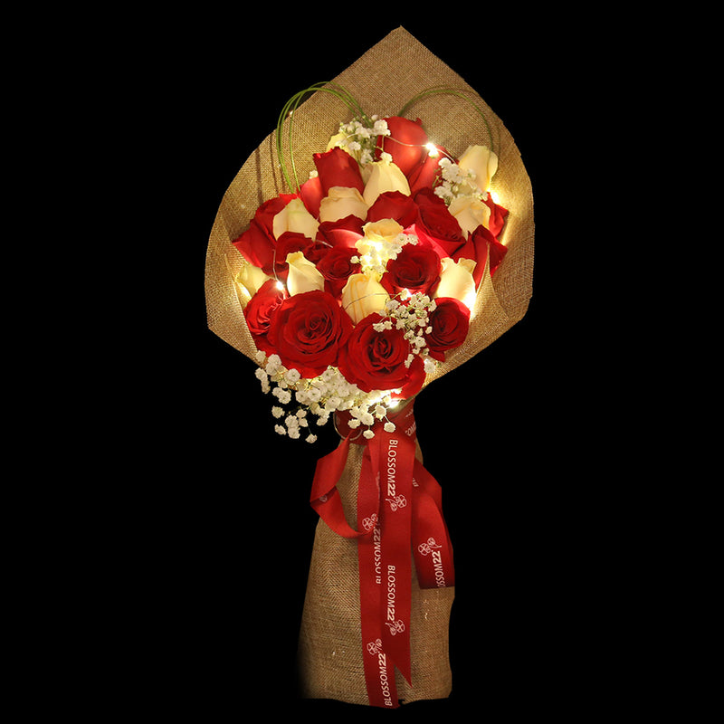 29枝 紅及香檳玫瑰｜29 Red & Champagne Roses（Fall In Love） 花束 bouquet 鮮花束 BLOSSOM22