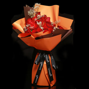 33 紅色經典及庭院玫瑰花束｜33 Mixed Red Roses & Garden Roses Bouquet (Champs-Élysées) 花束 bouquet 鮮花束 BLOSSOM22