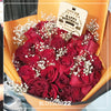 33 紅色經典及庭院玫瑰花束｜33 Mixed Red Roses & Garden Roses Bouquet (Champs-Élysées) 花束 bouquet 鮮花束 BLOSSOM22