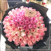 99枝 粉色混合玫瑰求婚花束｜99 Mixed Pink Roses Bouquet｜情人節花 fresh bouquet 鮮花束 Blossom22°