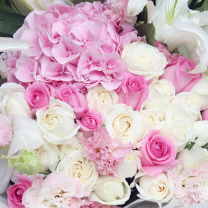 10頭百合玫瑰繡球花束｜10 Lily mix Roses & Hydrangea Bouquet 花束 bouquet 鮮花束 BLOSSOM22