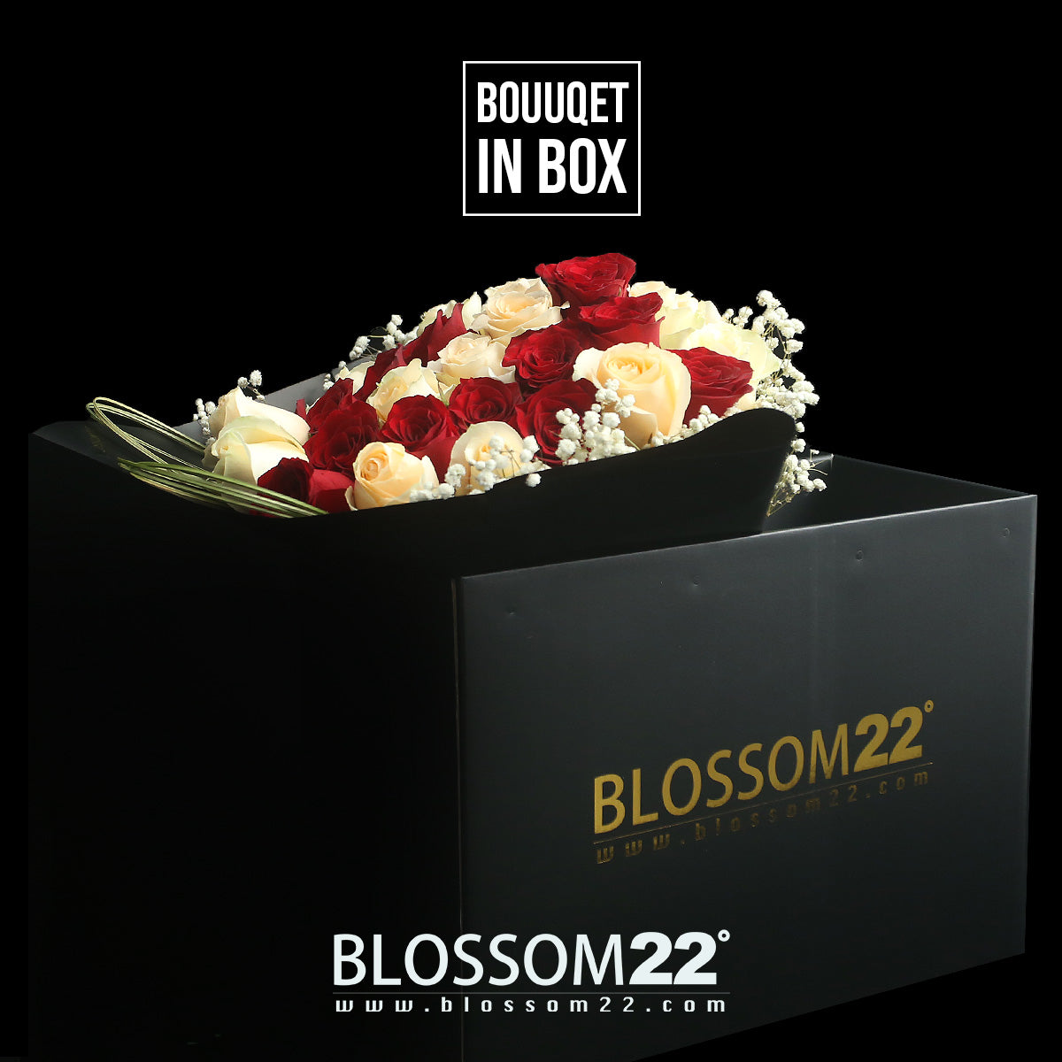 29枝 香檳紅玫瑰花束｜29 Red & Champagne Roses Bouquet (29 Rosé）