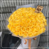 99枝 黃玫瑰花束｜99 Yellow Roses Bouquet (道歉 祝好運｜Apology Good Luck)｜情人節花 fresh bouquet 鮮花束 Blossom22°