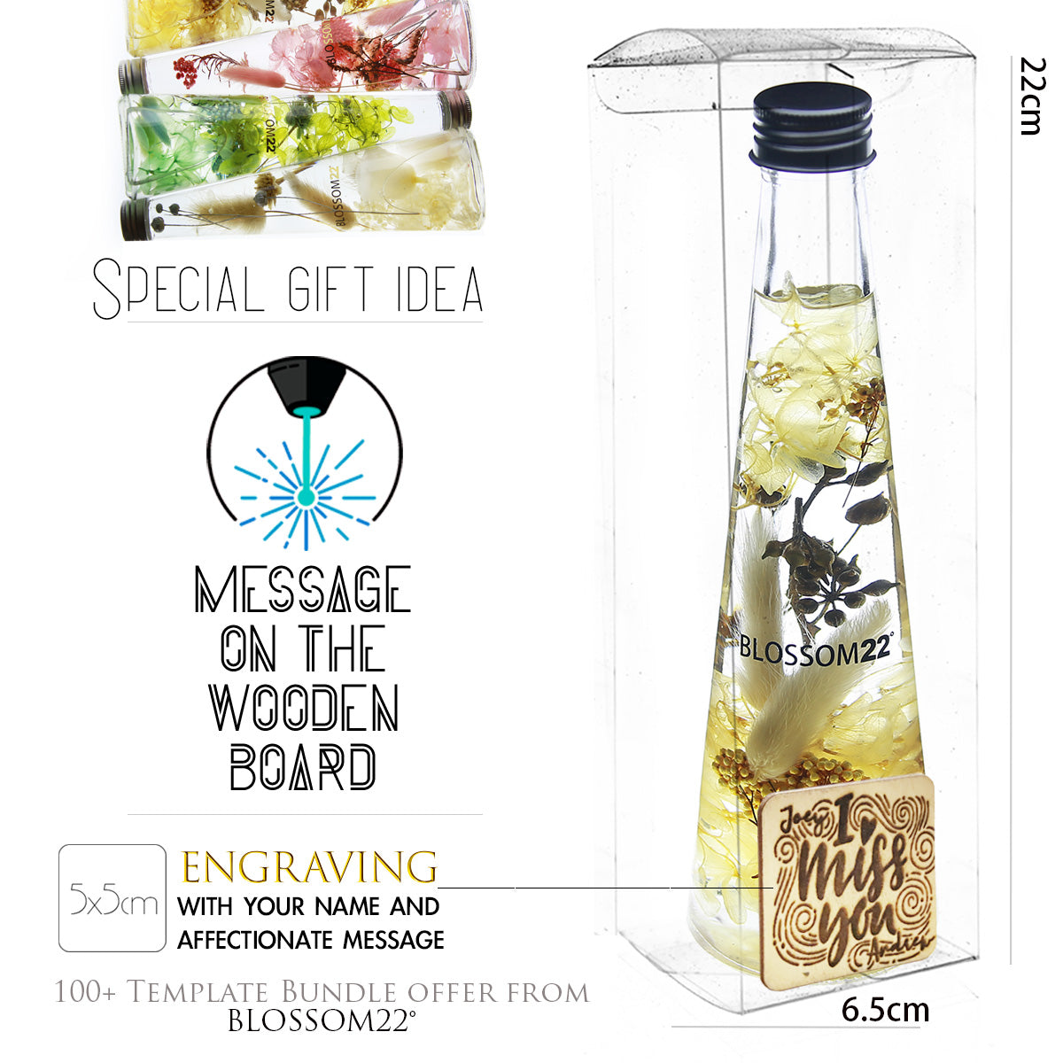 浮游花瓶｜Herbarium Bottle - hb03.Yellow Other Products Blossom22hk