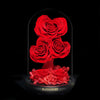 紅心型玫瑰保鮮花瓶｜Red Heart Roses Preserved Flower Bell Jar  Blossom22hk