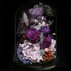 紫色摩絲熊保鮮花瓶｜Purple Moss Bear Preserved Flower Bell Jar (Standard)  Blossom22hk