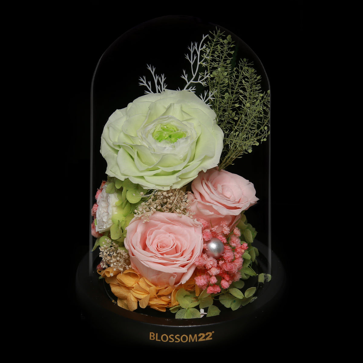 Standard Preserved-Flower•Glass Bell Jar｜標準版保鮮花瓶 06  Blossom22hk