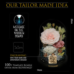 Standard Preserved-Flower•Glass Bell Jar｜標準版保鮮花瓶 14  Blossom22hk