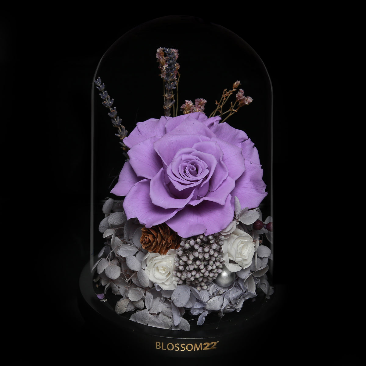 Standard Preserved-Flower•Glass Bell Jar｜標準版保鮮花瓶 16  Blossom22hk