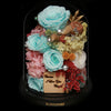 蒂芬妮混合保鮮花瓶｜Tiffany Blue Mix Preserved Flower Bell Jar  Blossom22hk