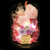 粉紫保鮮花玻璃瓶｜Pink Purple Preserved Flower Bell Jar  Blossom22hk