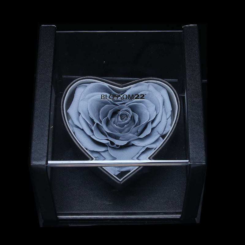 XXL Heart Rose Preserved Flower Box｜巨型心型玫瑰保鮮花盒 - Gery（灰)  Blossom22°