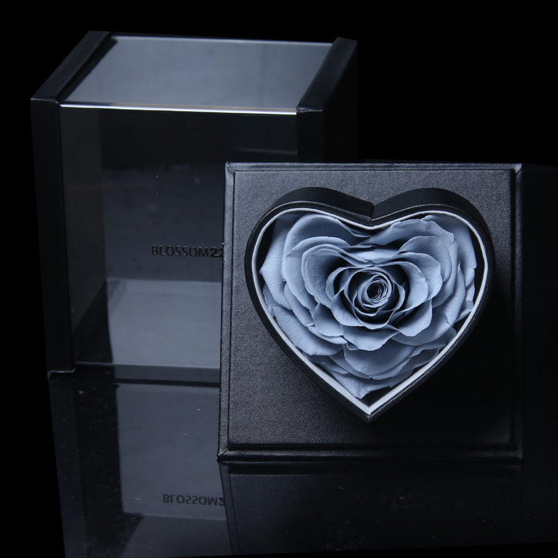 XXL Heart Rose Preserved Flower Box｜巨型心型玫瑰保鮮花盒 - Gery（灰)  Blossom22°