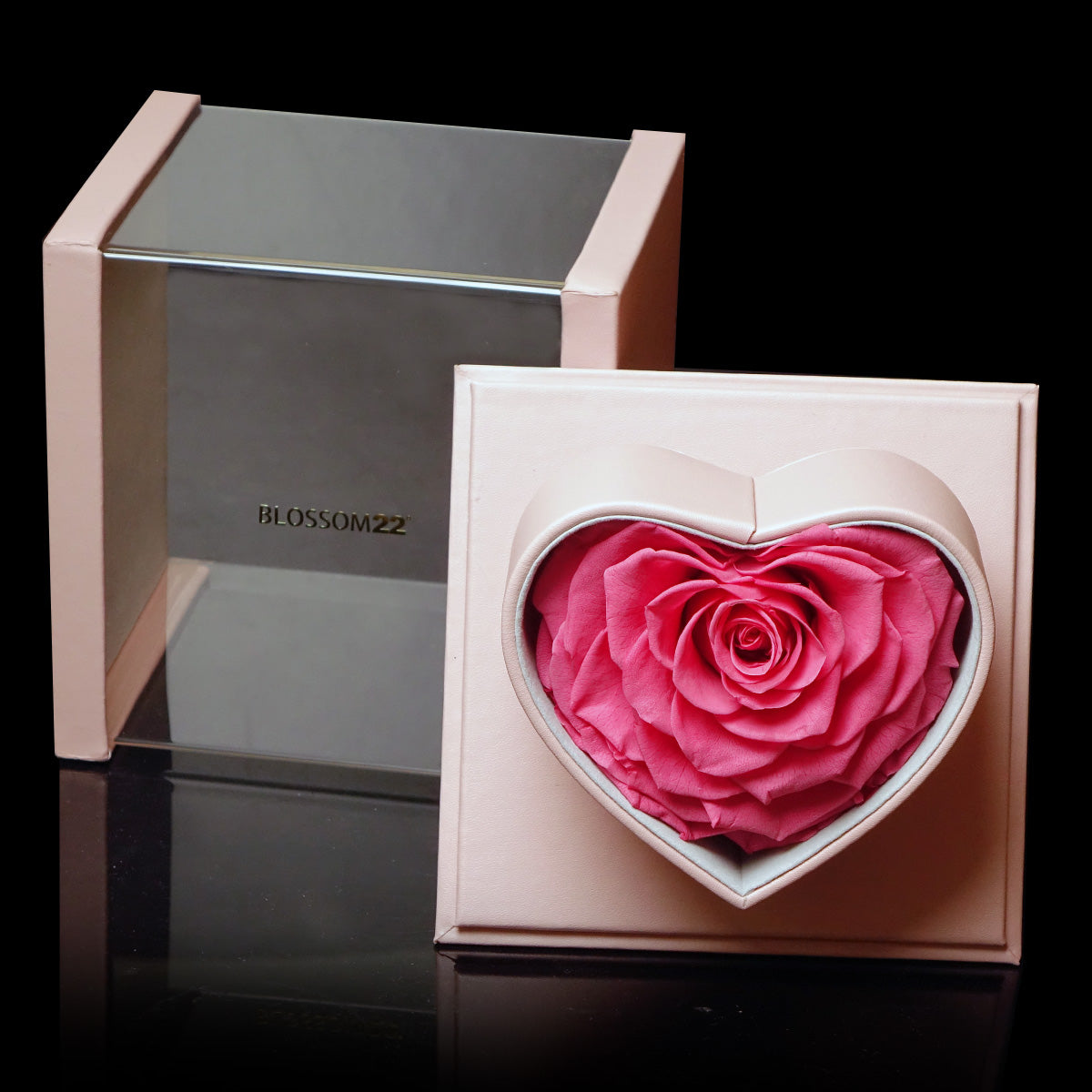 XXL Heart Rose Preserved Flower Box｜巨型心型玫瑰保鮮花盒 - Hot Pink（桃紅)  Blossom22°