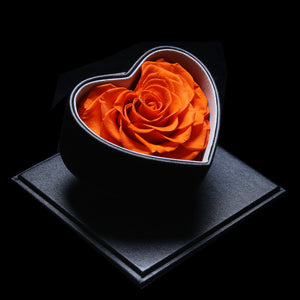 XXL Heart Rose Preserved Flower Box｜巨型心型玫瑰保鮮花盒 - Orange（橙)  Blossom22°