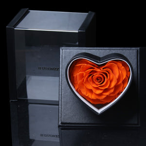 XXL Heart Rose Preserved Flower Box｜巨型心型玫瑰保鮮花盒 - Orange（橙)  Blossom22°