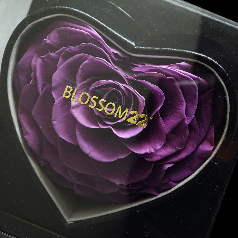 XXL Heart Rose Preserved Flower Box｜巨型心型玫瑰保鮮花盒 - Purple（紫)  Blossom22°