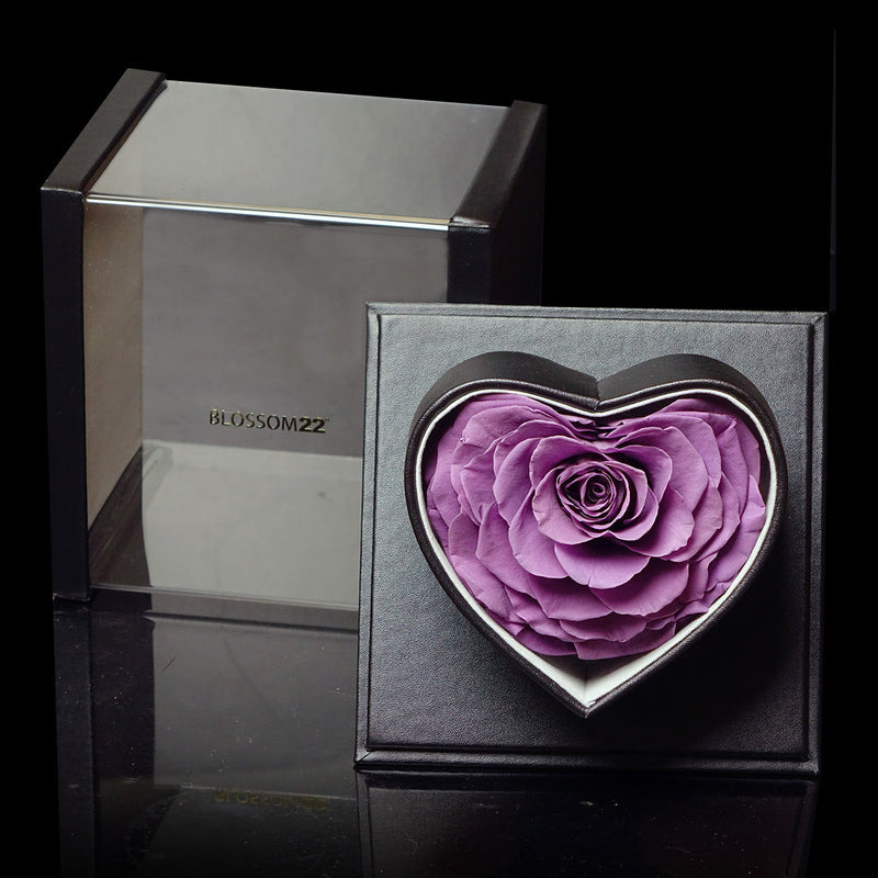 XXL Heart Rose Preserved Flower Box｜巨型心型玫瑰保鮮花盒 - Purple（紫)  Blossom22°