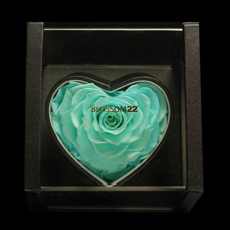 XXL Heart Rose Preserved Flower Box｜巨型心型玫瑰保鮮花盒 - Tiffany Blue（蒂芙尼藍)  Blossom22°