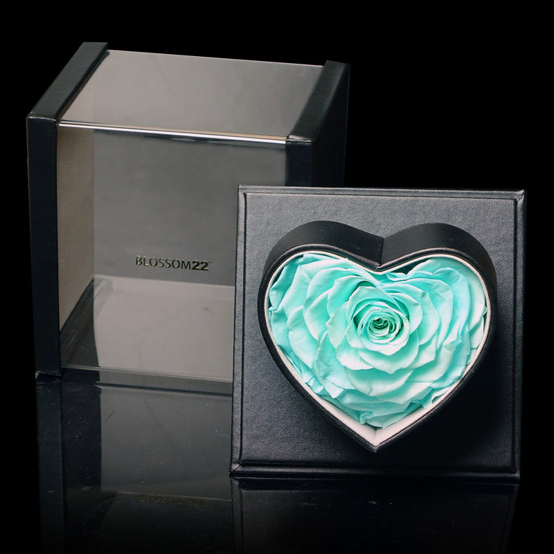 XXL Heart Rose Preserved Flower Box｜巨型心型玫瑰保鮮花盒 - Tiffany Blue（蒂芙尼藍)  Blossom22°