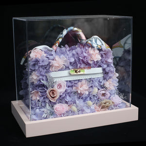 紫色保鮮花手袋｜PurplePreserved Rose & Hydrangea Hand Bag  Blossom22°