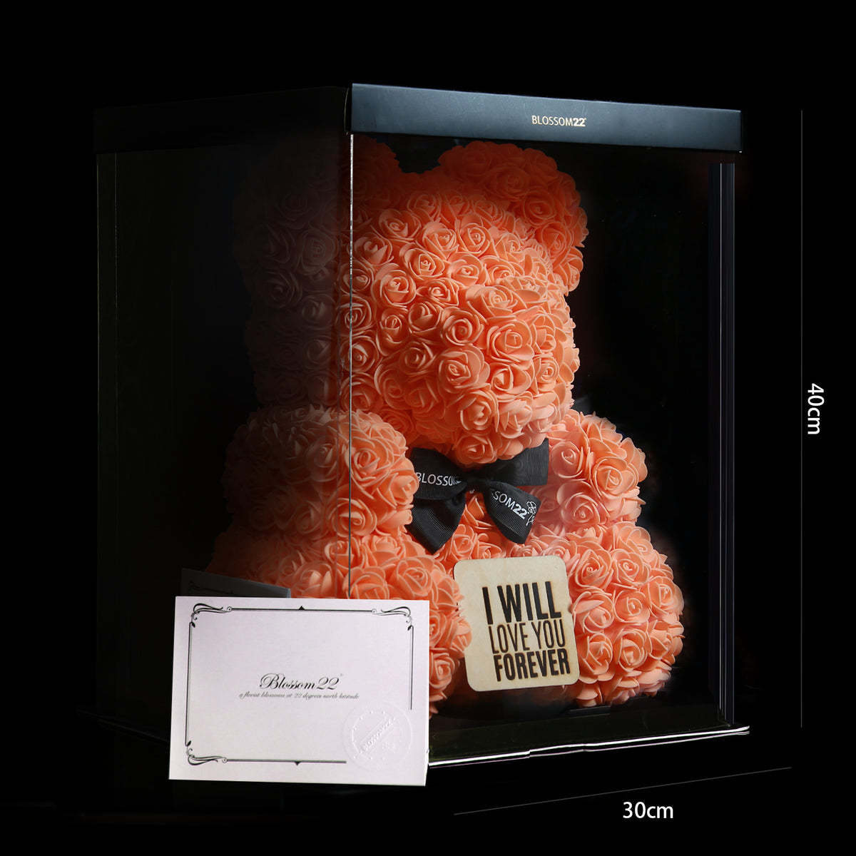 粉橙色玫瑰熊｜Light Orange Rose Bear Other Products Blossom22hk