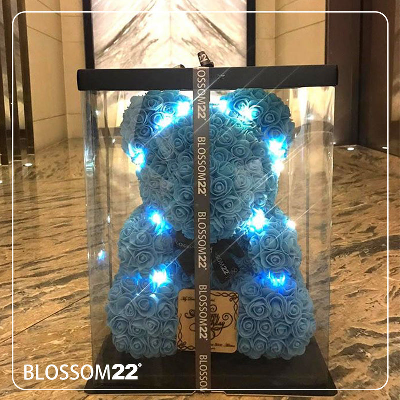 天藍色玫瑰熊｜Sky Blue Rose Bear Other Products Blossom22hk